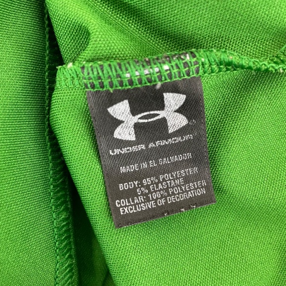 Under Armor Loose Heat Gear Golf Shirt Green Men’s Size Small - Picture 7 of 14